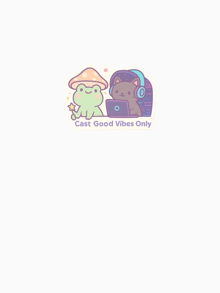 Cottagecore Frog Wizard – “Cast Good Vibes Only” by Adhiriya