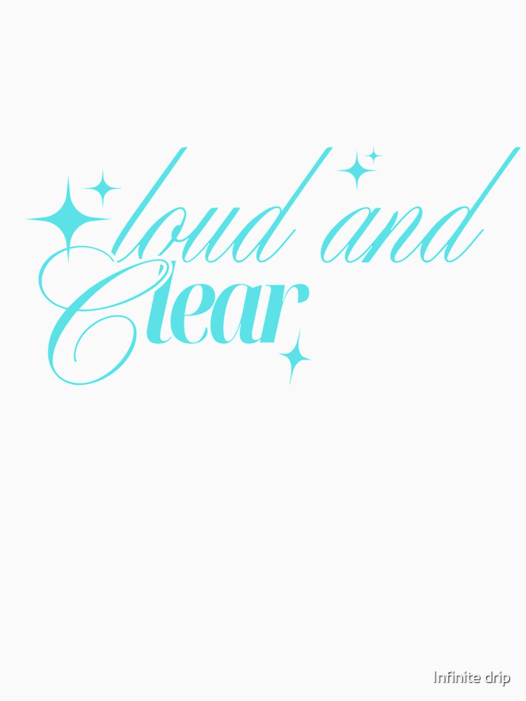 Loud and Clear – Sparkly Retro Typography in Aqua Blue by Infinite drip