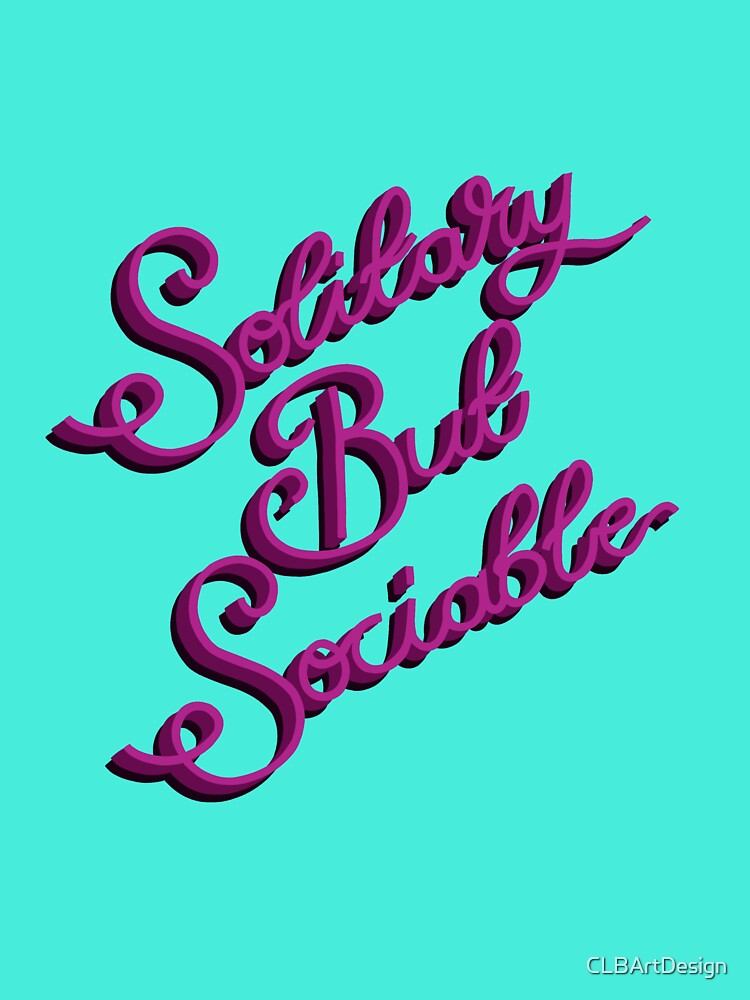 Solitary But Sociable purple by CLBArtDesign