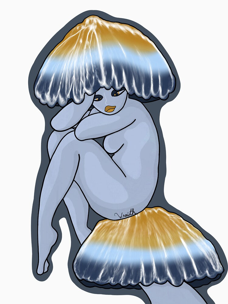 Elegant Blue Webcap Mushroo. by Art by Wraith