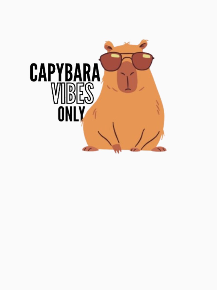 Capybara Vibes Only Sticker by nova-exe
