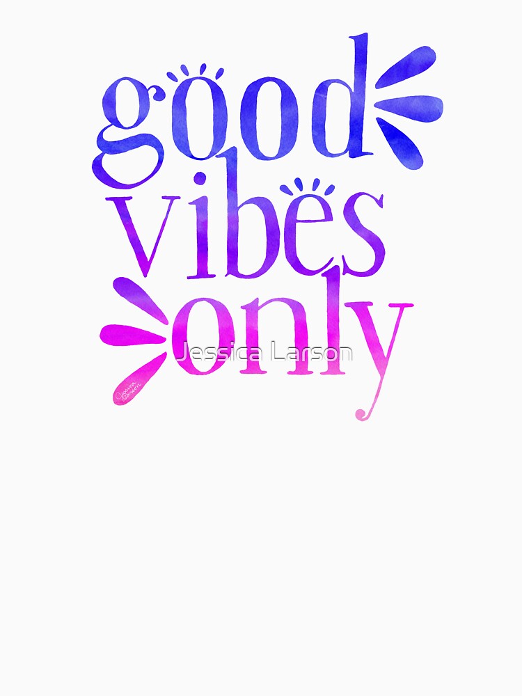 Good Vibes Only - Violet & Fuchsia by Jesslarsonart
