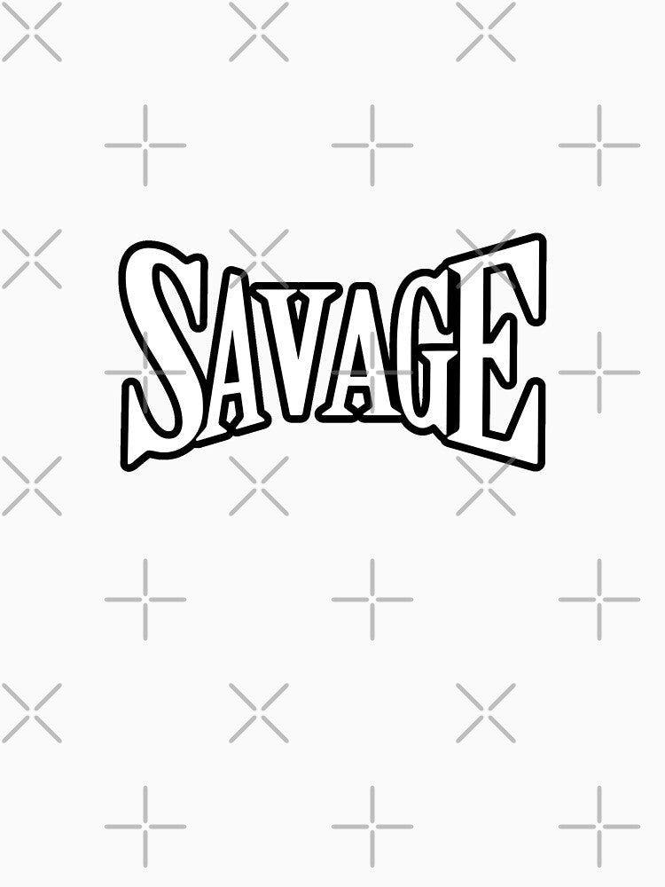 Bold Savage Typography Design by dead inside illustrations