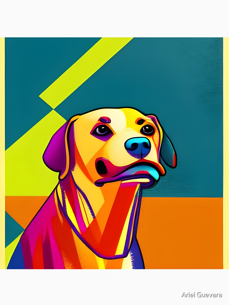 Retro dog Art by Ariel Guevara