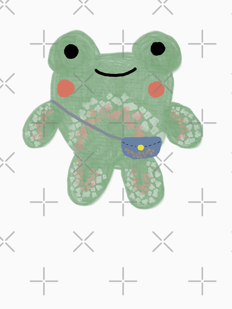 Cute floral frog by tinasartspace