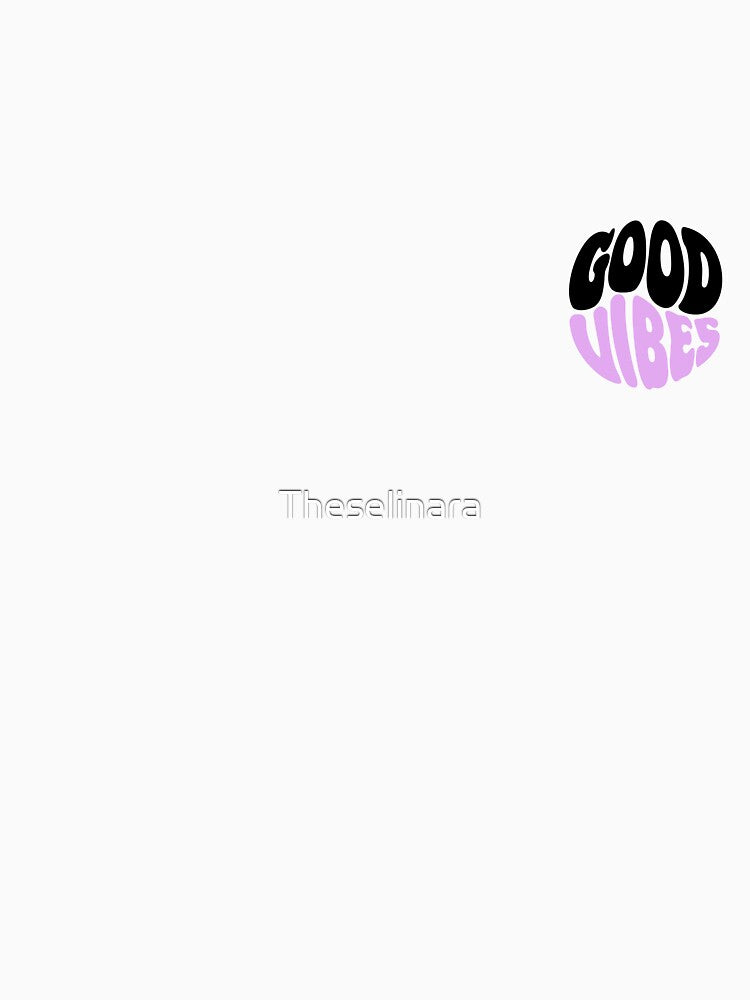 Retro Good Vibes Bold Black and Lilac Typography by Theselinara