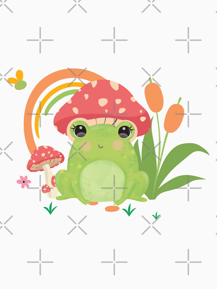 frog with mushroom by Tishirta Store