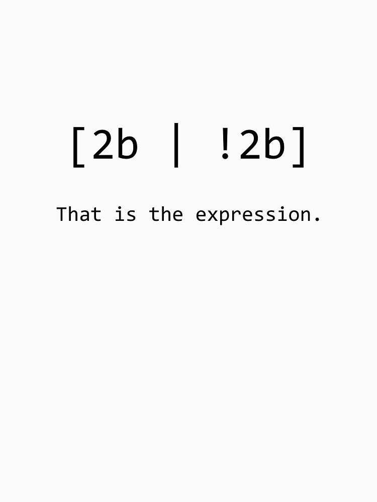 Software Engineer - RegEx "2b or not 2b" pun by Senots