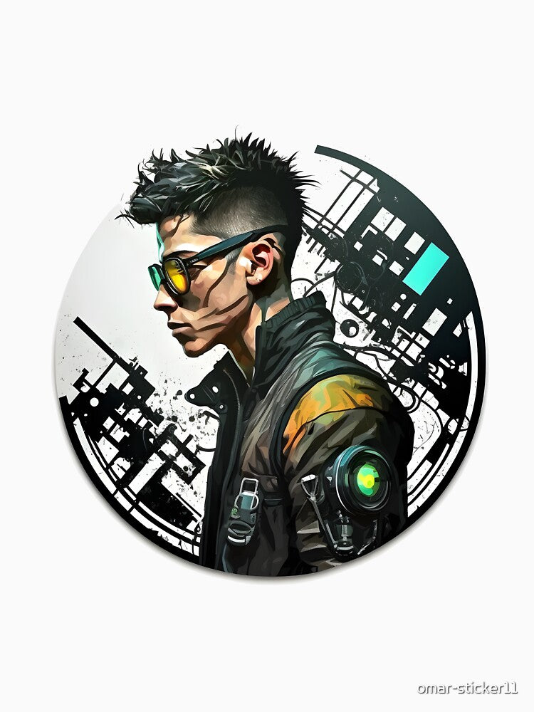 Cyber punk geek by omar-sticker11