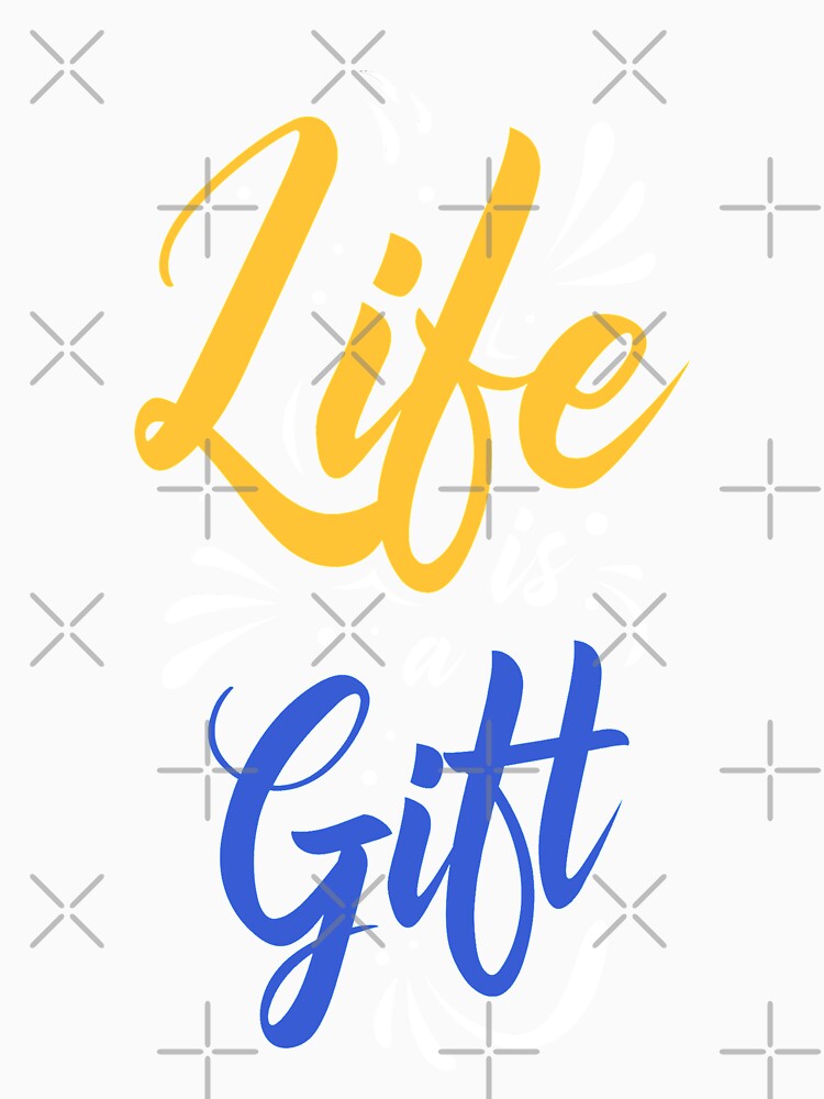 Live Life | Live In The Moment | Life Is A Gift | Typography Motivational Quote by Words Have Life Christian T-Shirts & More