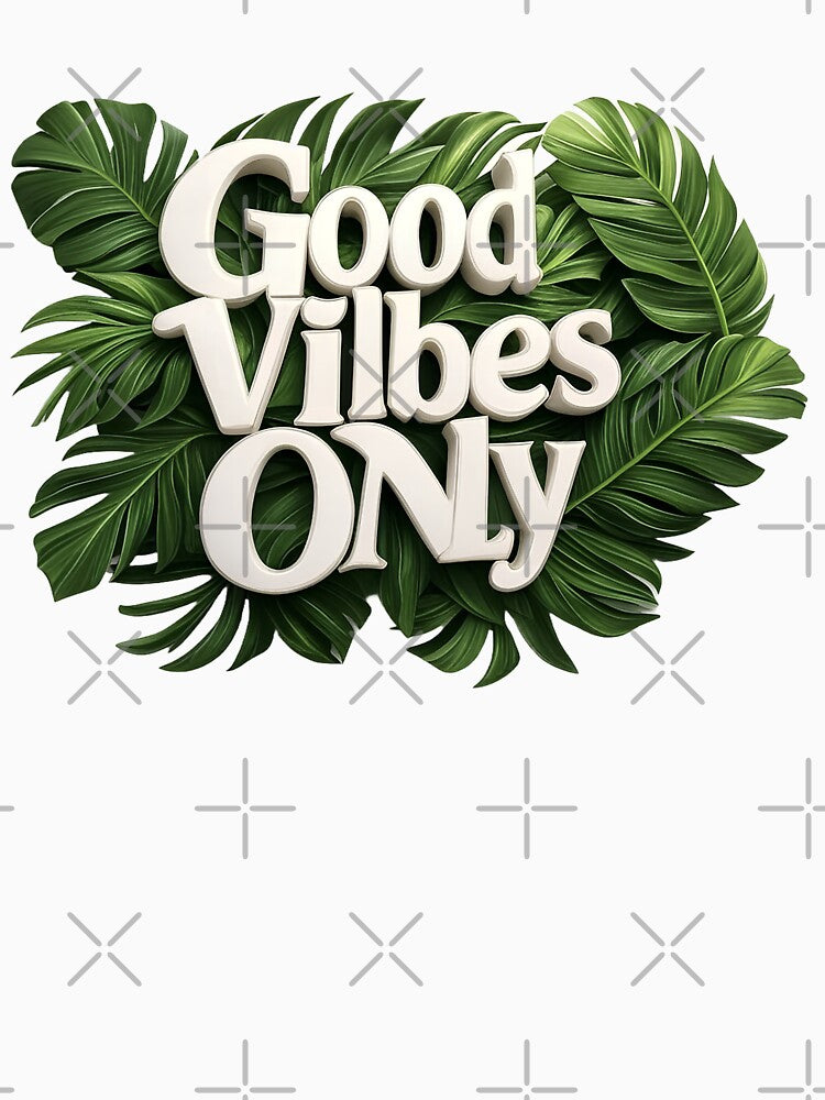 Good Vibes Only Tropical Aesthetic 3D Typography by gtrock
