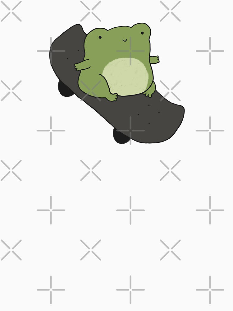 Chubby Skateboarding Frog: Kawaii Cottagecore Treat for Kids, Teens, and Sports Fans by MinistryOfFrogs