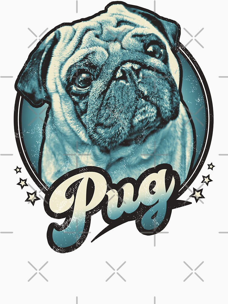 Retro Pug Dog by RycoTokyo81