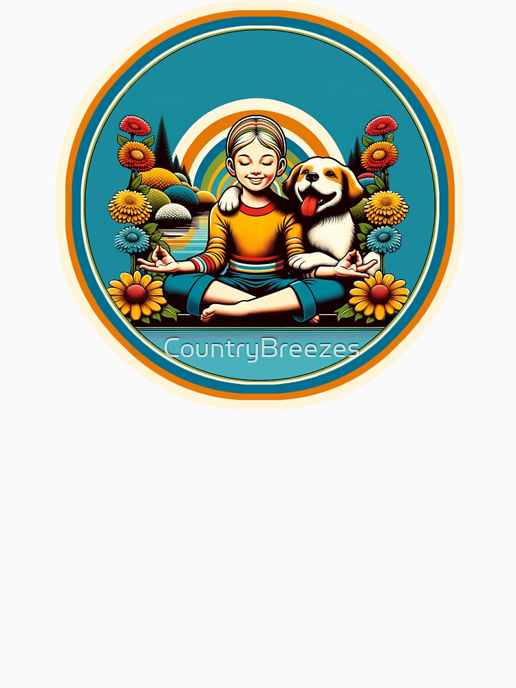 Colorful Zen Girl & Doggy by CountryBreezes