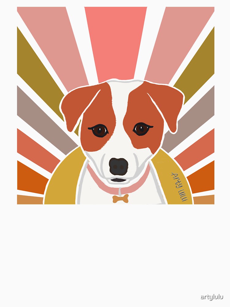 Jack Russell Terrier Pup - Retro by artylulu