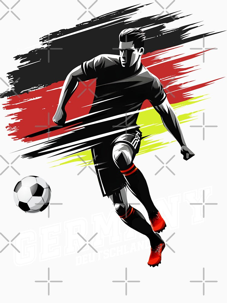 Football German Flag Flag Germany Player Silhouette by Infinitee8hirts