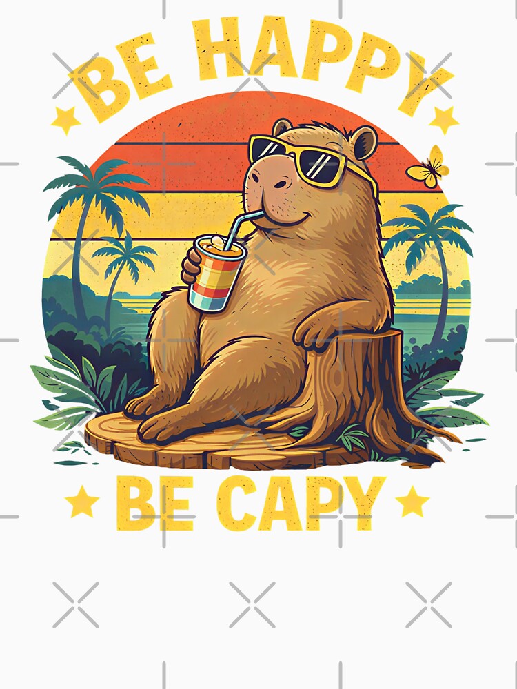 Be Happy Be Capy Capybara Funny Meme by Blok45