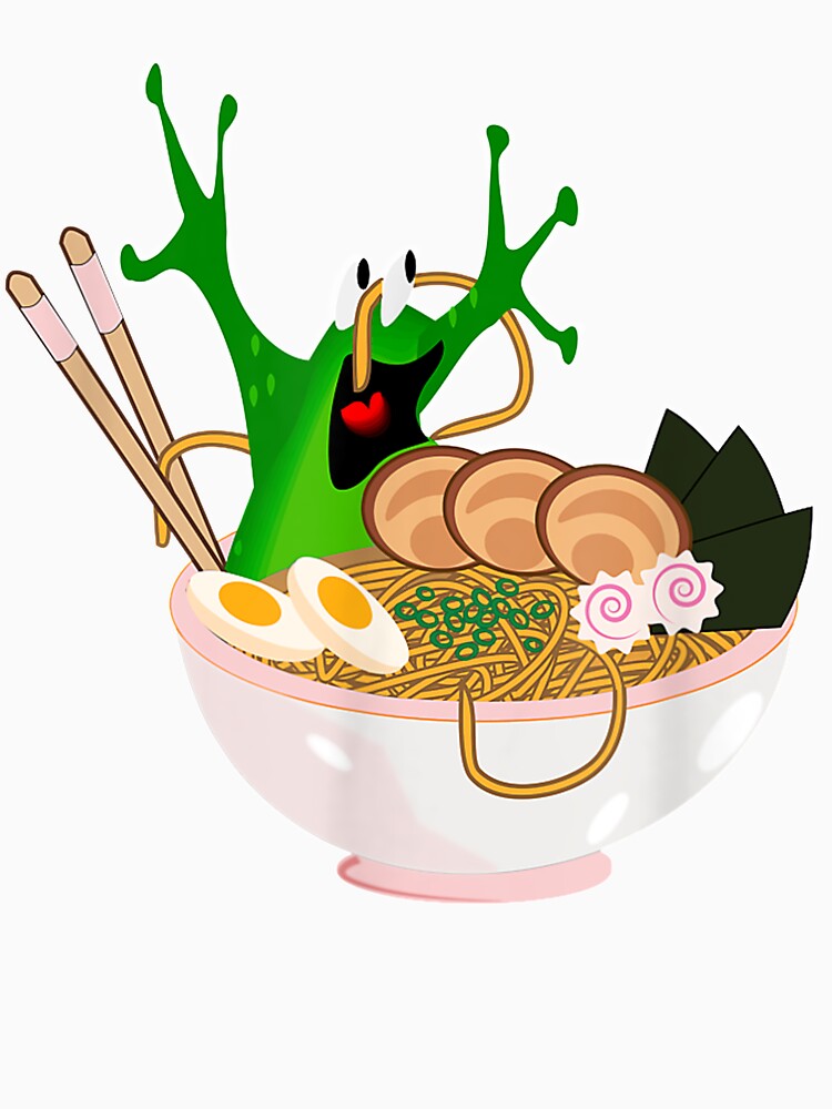 Happy Flying Frog Ramen Kawai Anime for Women Men Boys Girls by Flamingo92