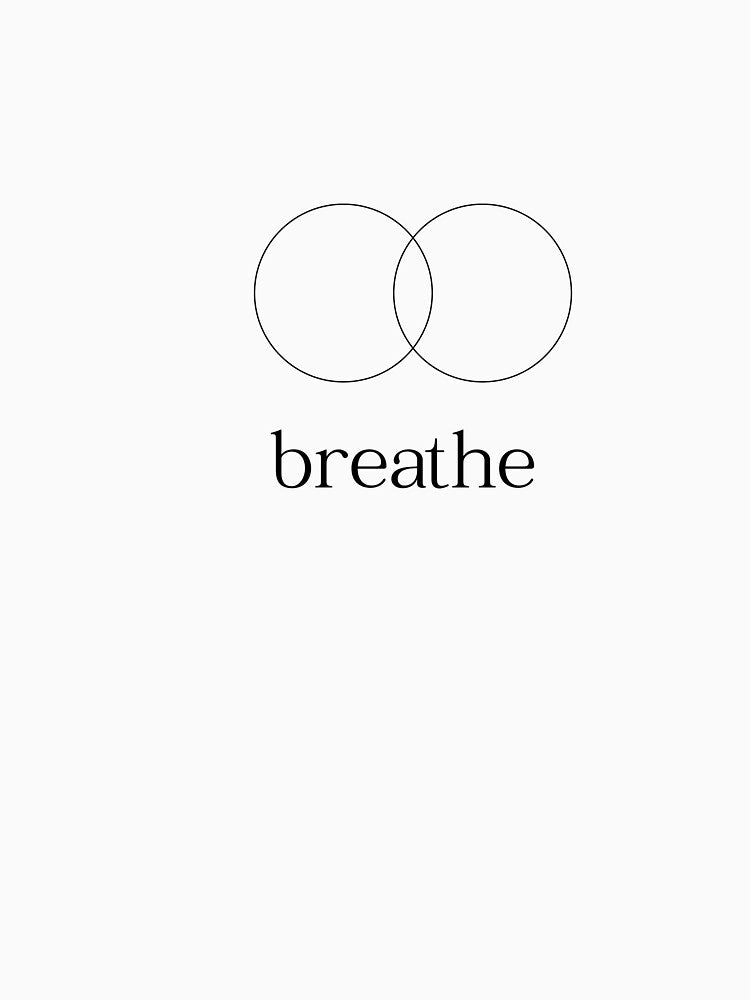 Breathe minimal zen mantra Tshirt / positive meditation gift by LaundrySalt