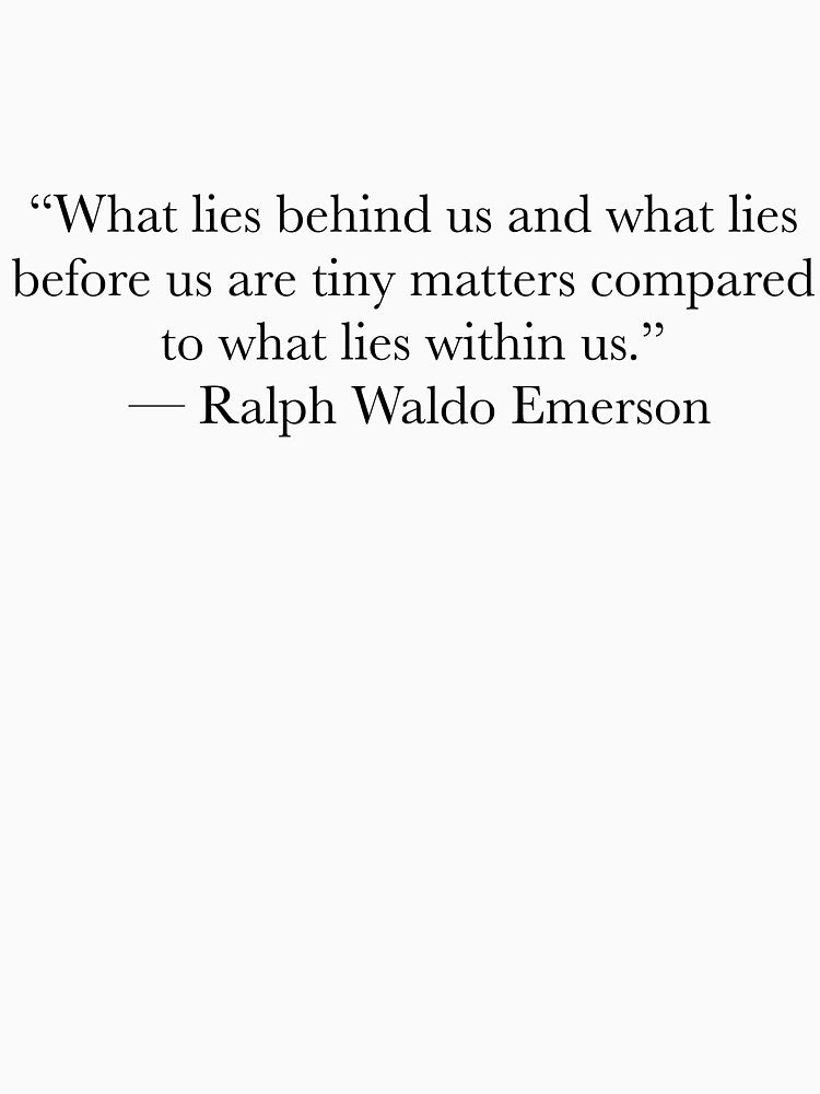 Ralph Waldo Emerson Quote – What Lies Within Us Typography Design by The Prose Atelier