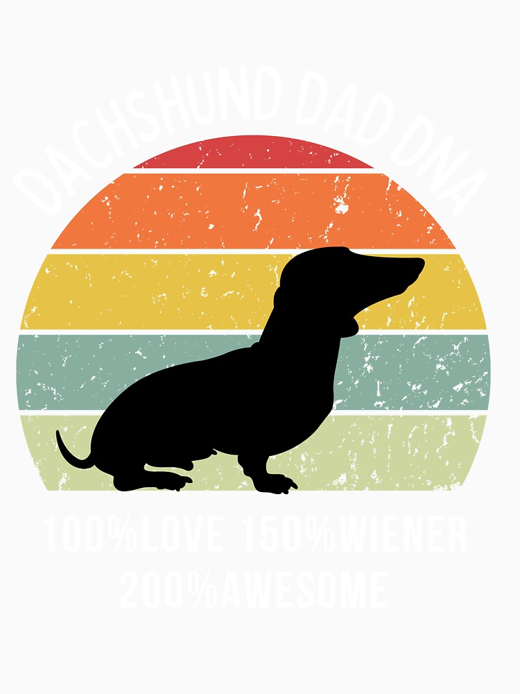 Funny Dachshund Dad DNA design - white text by 29Bumblebee