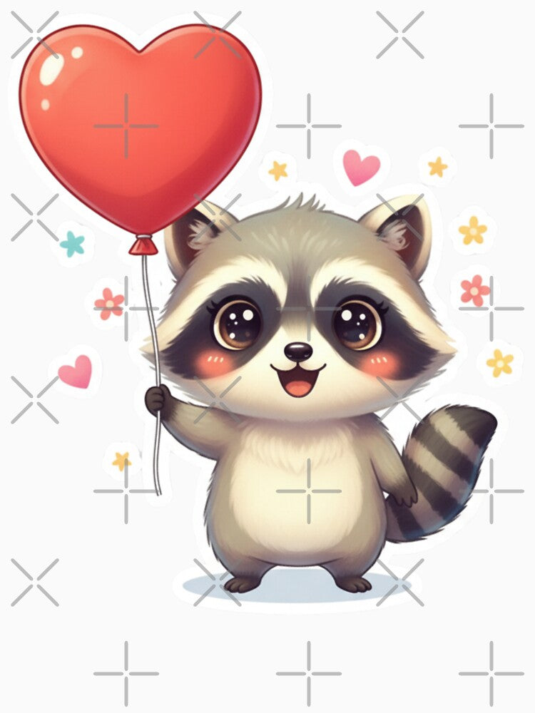 Heart-shaped raccoon by SimonsDesignArt