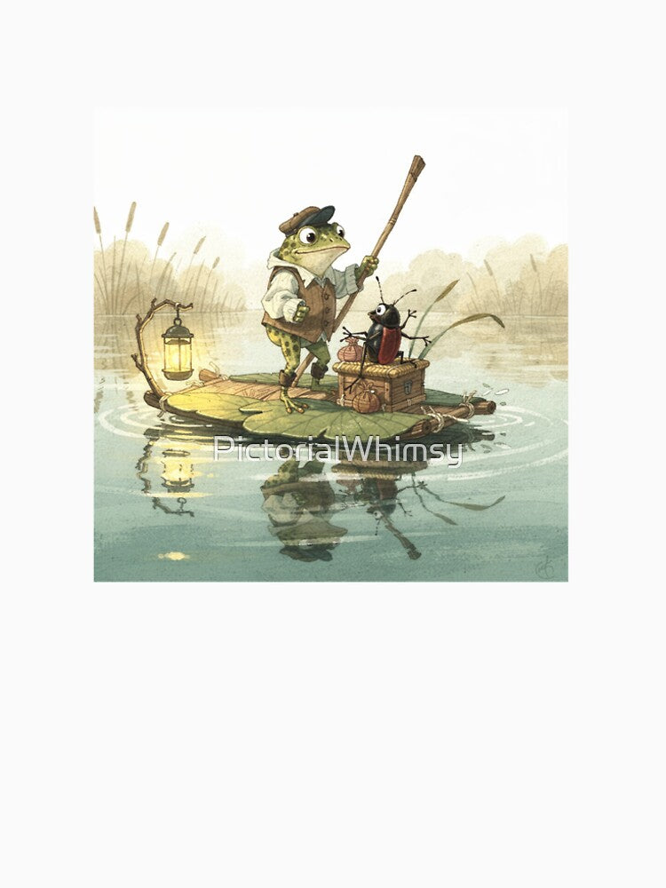 Toad Ferryman Poling a Lily-Pad Raft by PictorialWhimsy
