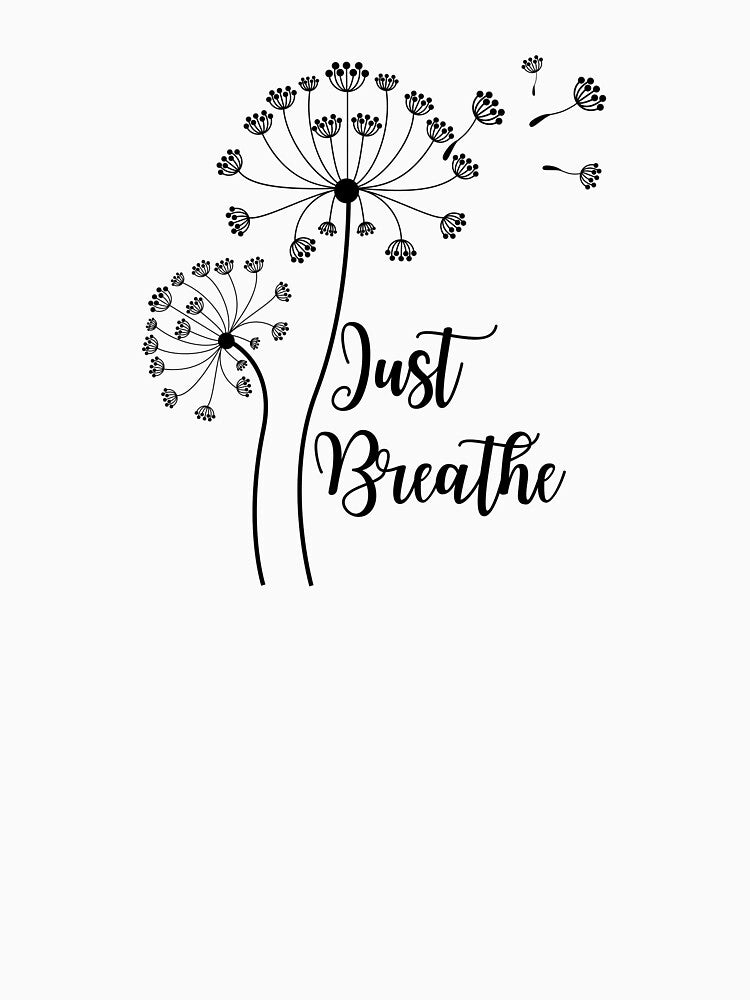 Just Breathe Minimal Motivational Quote by Aminesnip