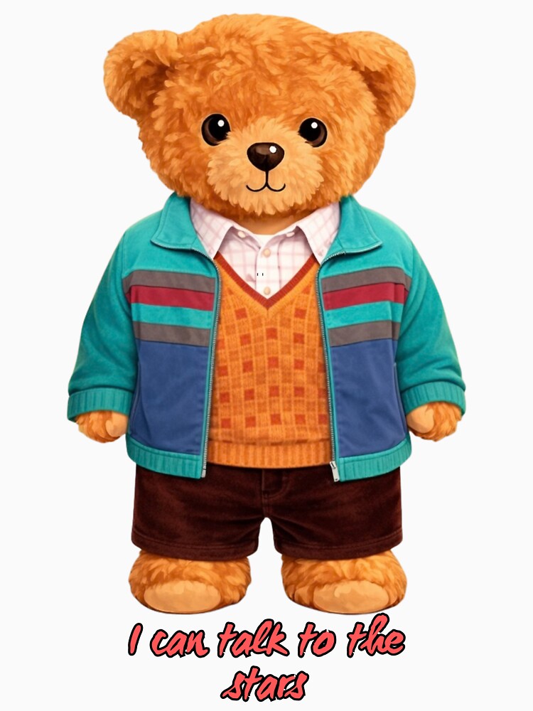 Cute Astronomer Bear in Sweater Vest - Retro Astrophysics Nerd Art ? by CuteBear87