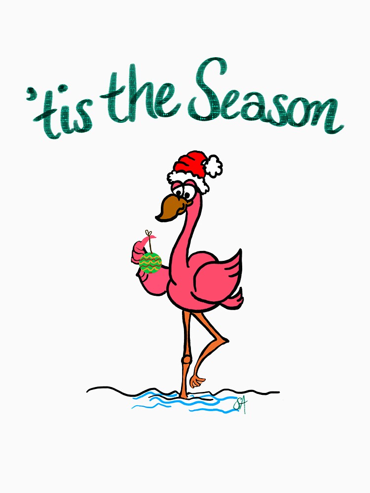Holiday Flamingo by OTPillustration