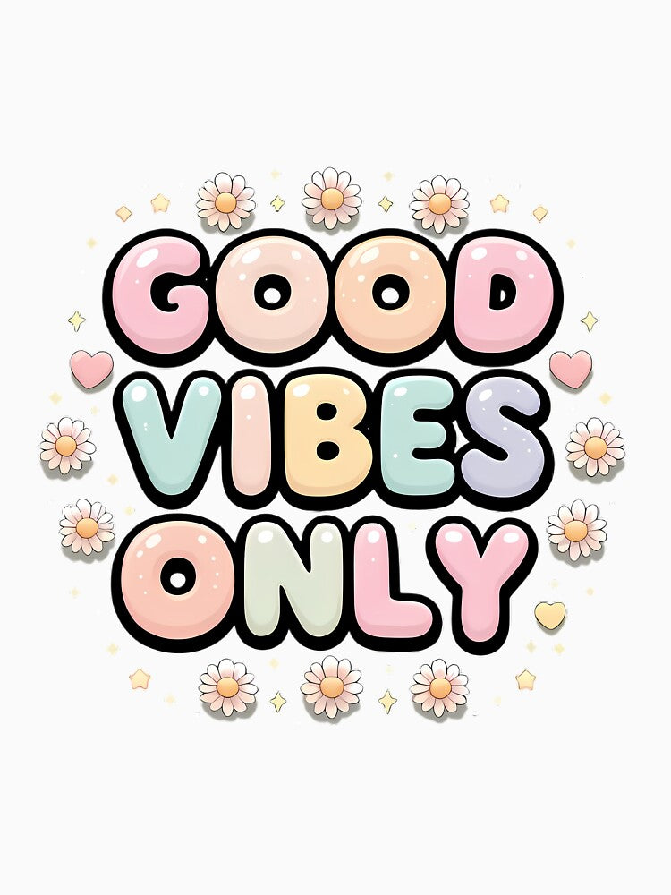 Good Vibes Only Quote Pastel Good Mood by JoRem47