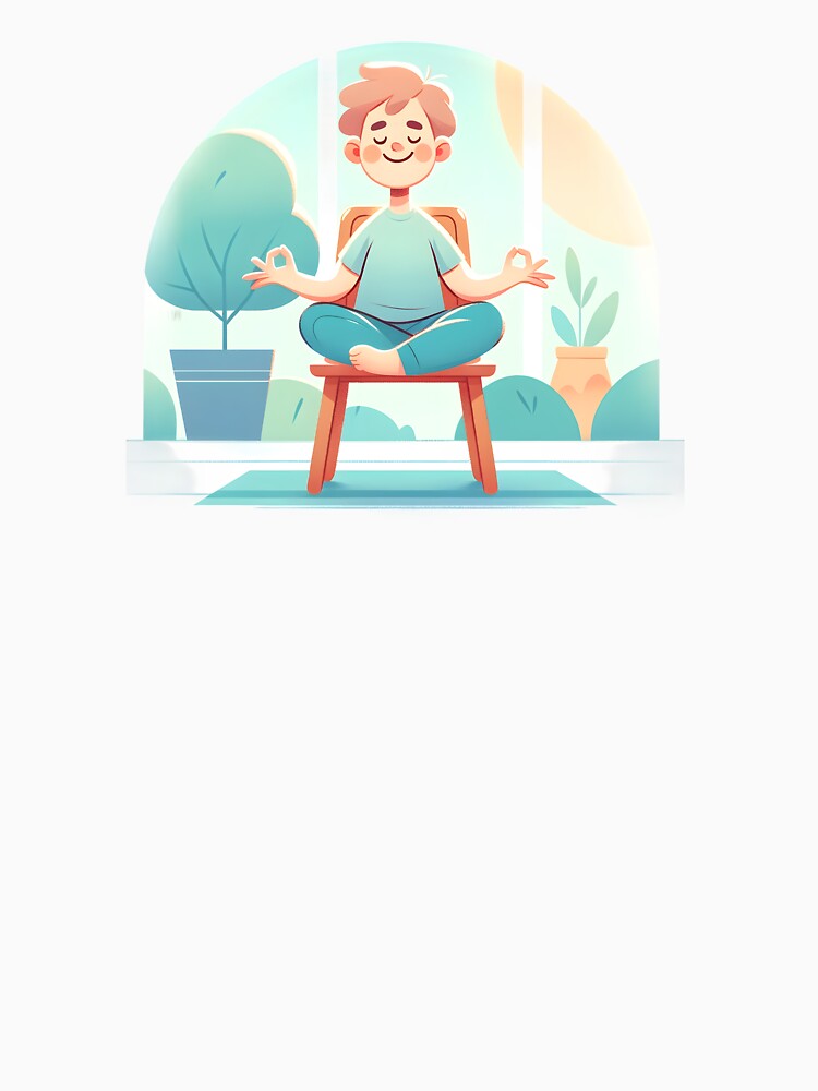 Chair Yoga Joy Funny Gifts by BadhbhArt