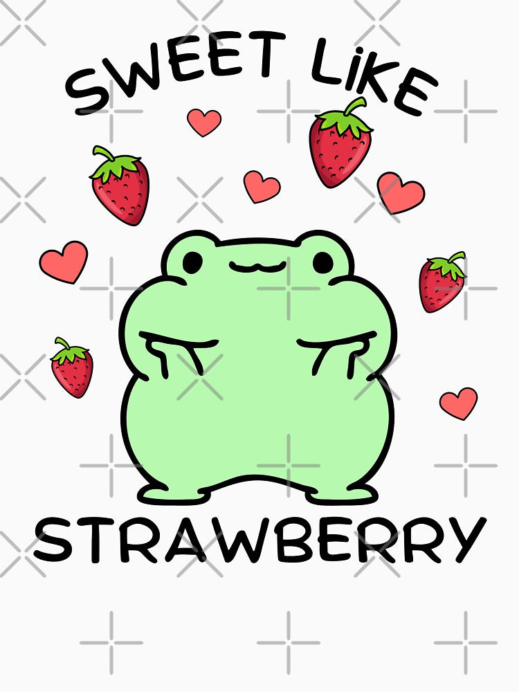 Frog Aesthetic Funny Frog Pun Cottagecore Cottage Core Strawberry Frog by CaitU