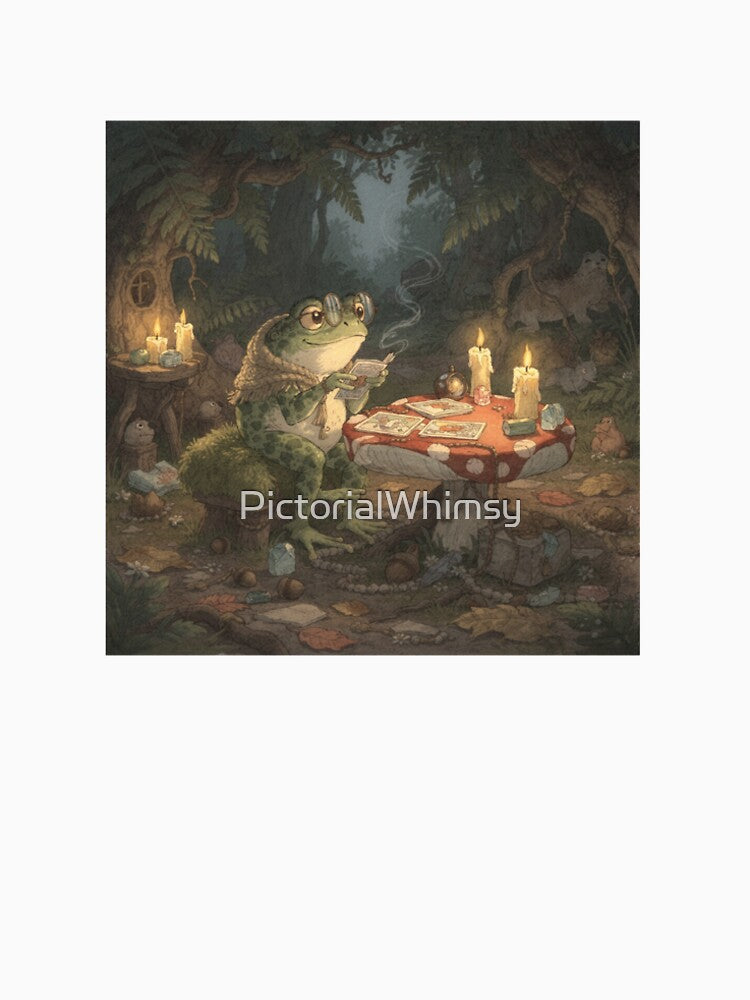 Tarot Reading Toad Cottagecore Frog Art by PictorialWhimsy