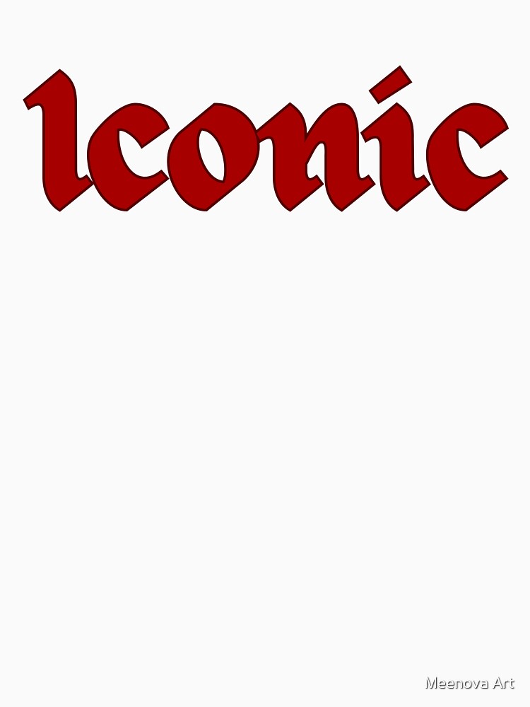 Iconic Bold Red Typography Design by Meenova Art