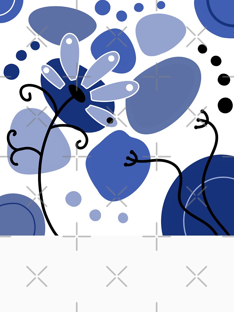 Vibrant Blue Whimsical Boho Design by Sartoris Art