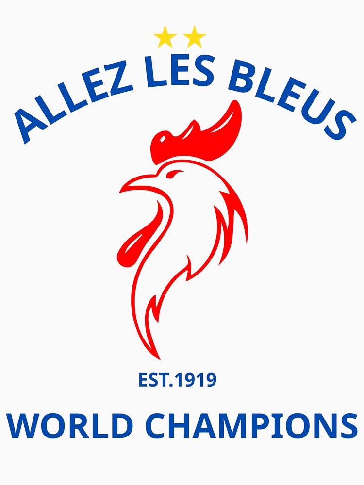 Allez Les Bleus Rooster Football Fans Crest by WildTrace