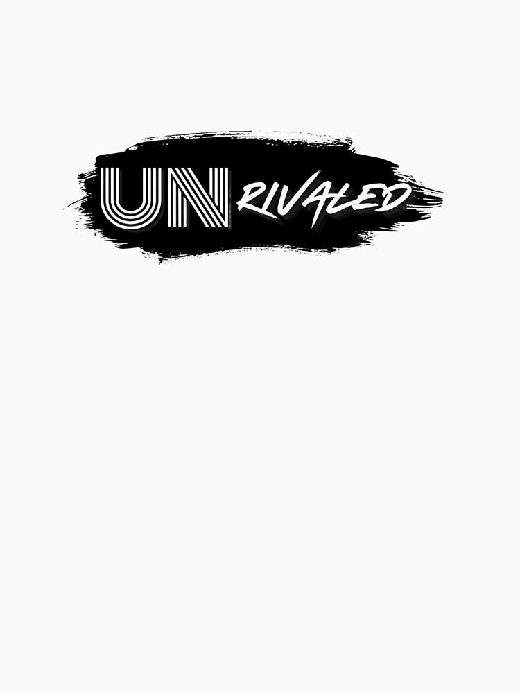 UNRIVALED Streetwear Graphic T-Shirt – Bold Cursive Statement Tee Minimalist Design by KrisArtsDesigns
