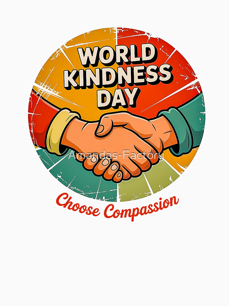 World Kindness Day Retro Handshake Choose Compassion by Amanda's Factory