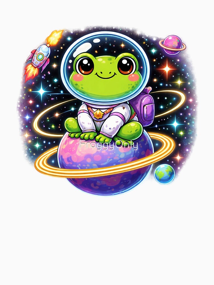 Smiling space frog by FroggyOnly