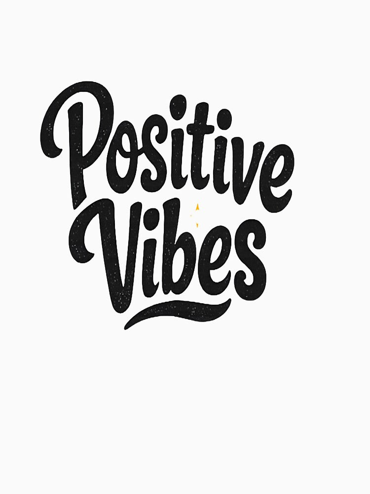 Positive Vibes Minimal Typography Hand Lettering Motivational Quote Design by Lovestickerco