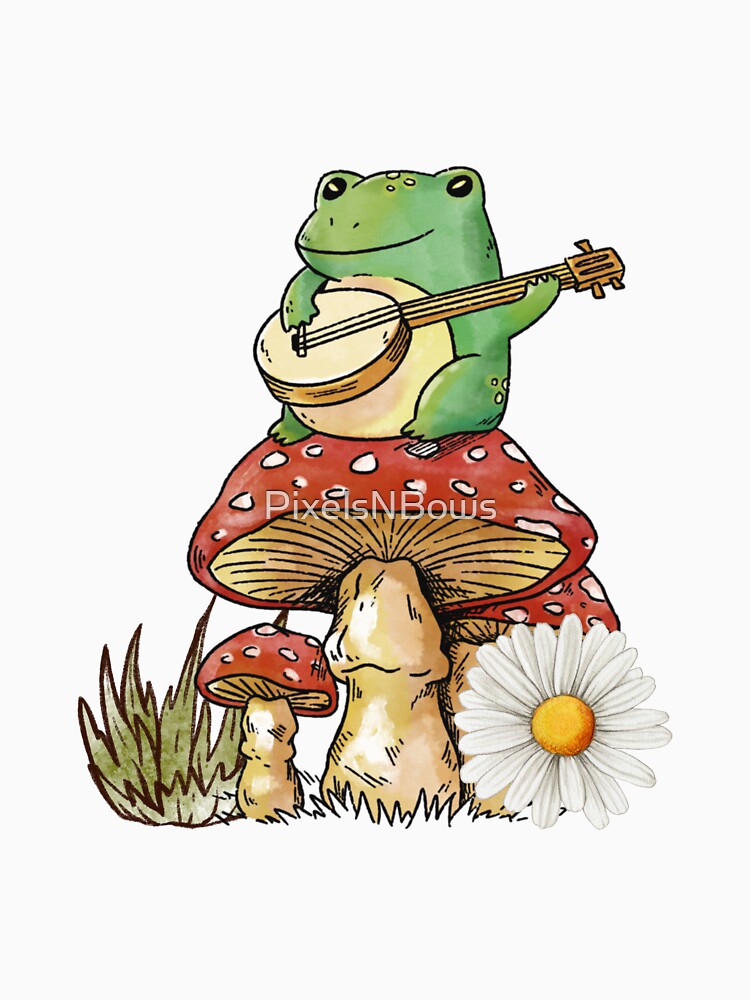Frog Playing The Banjo by PixelsNBows