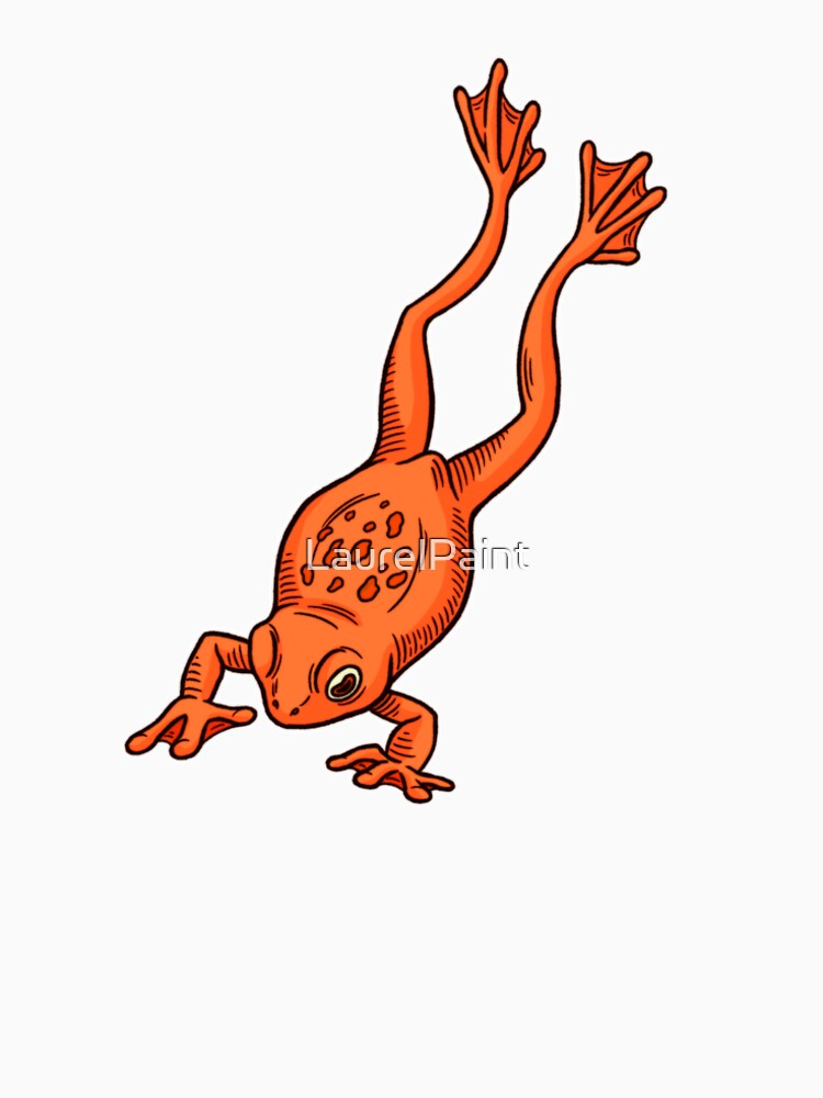 Orange frog by LaurelPaint