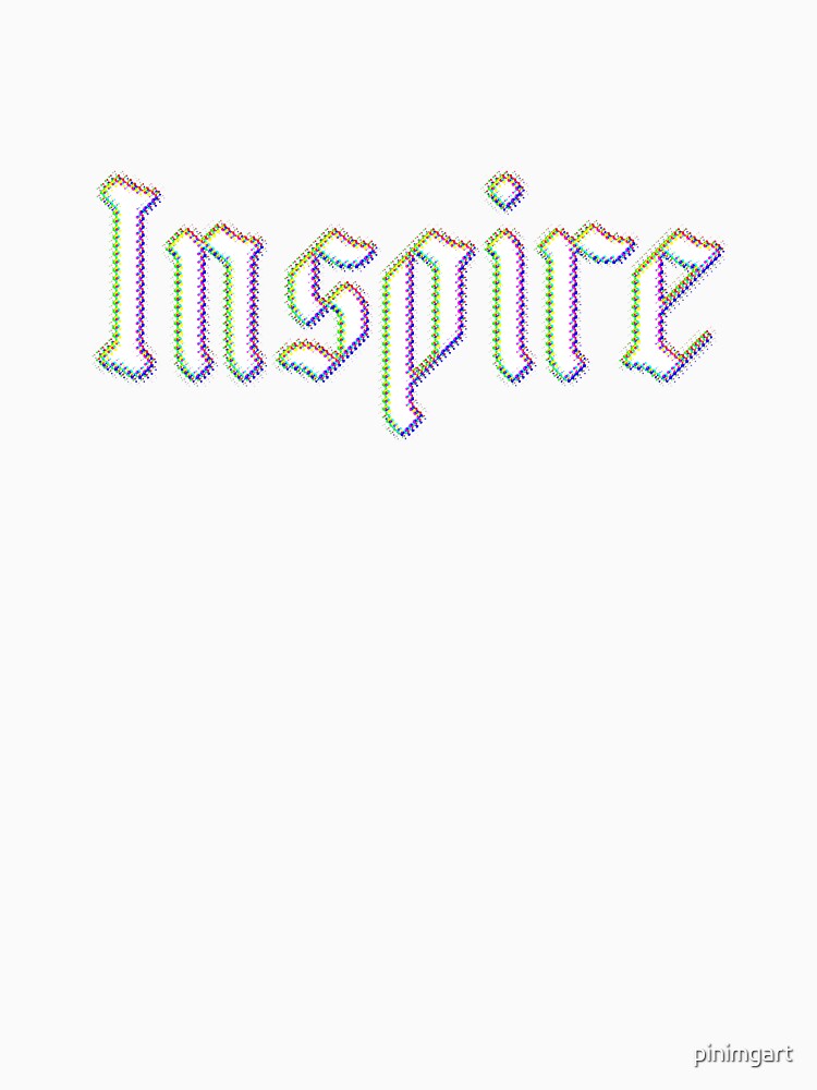 Inspire Typography Design | Blackletter with Color Halftone & 3D Anaglyph by pinimgart