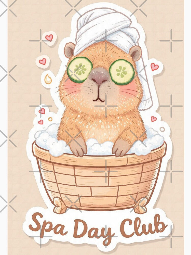 Capybara Spa Day - Cute Self Care Animal Aesthetic by Utsav kadia