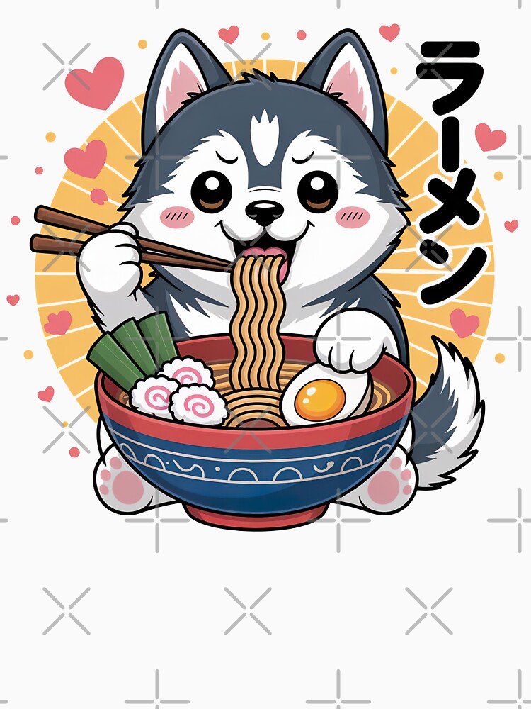 Cute Kawaii Husky, Kawaii Husky by graphic-genie