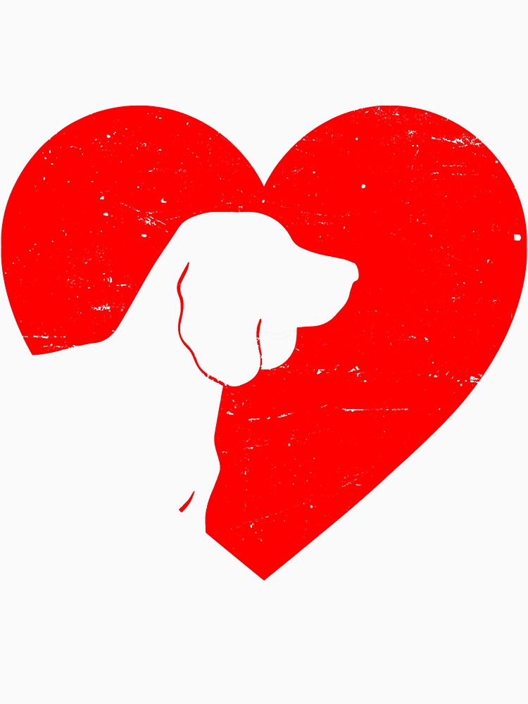 Valentines Day Retro Hearts Beagle Dog by linhchau98