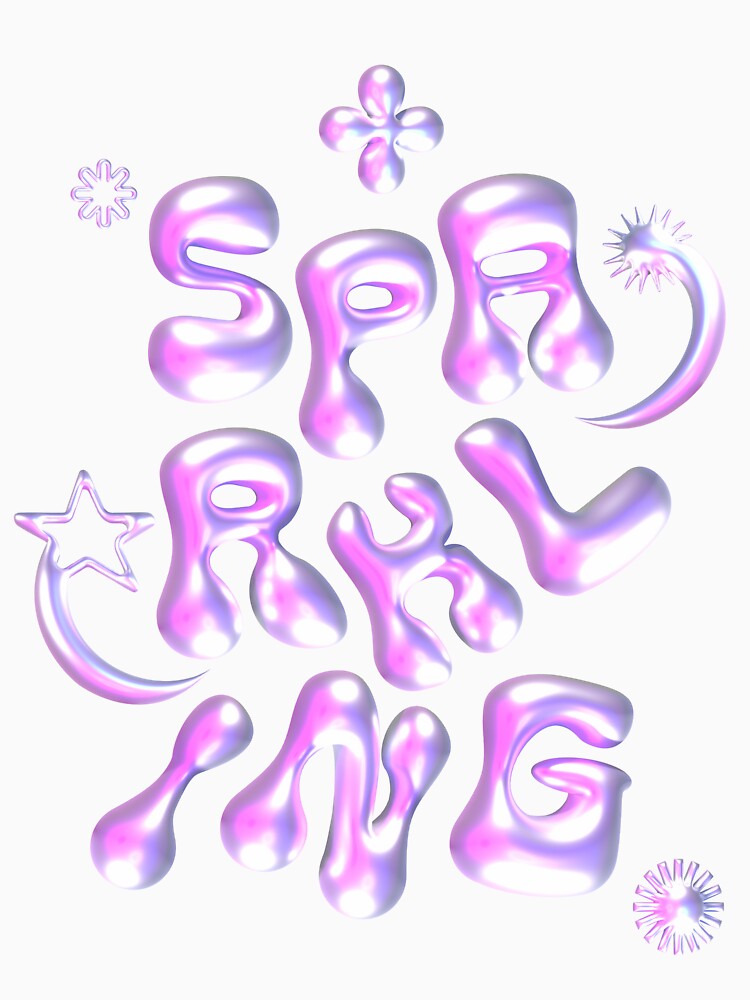 Sparkling — 3D Shiny Typography Aesthetic Design by HIGHSQUARE
