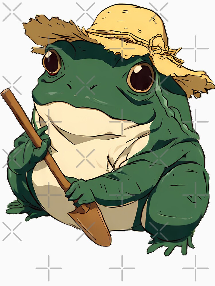 Cottagecore Gardening Frog by pumsquare