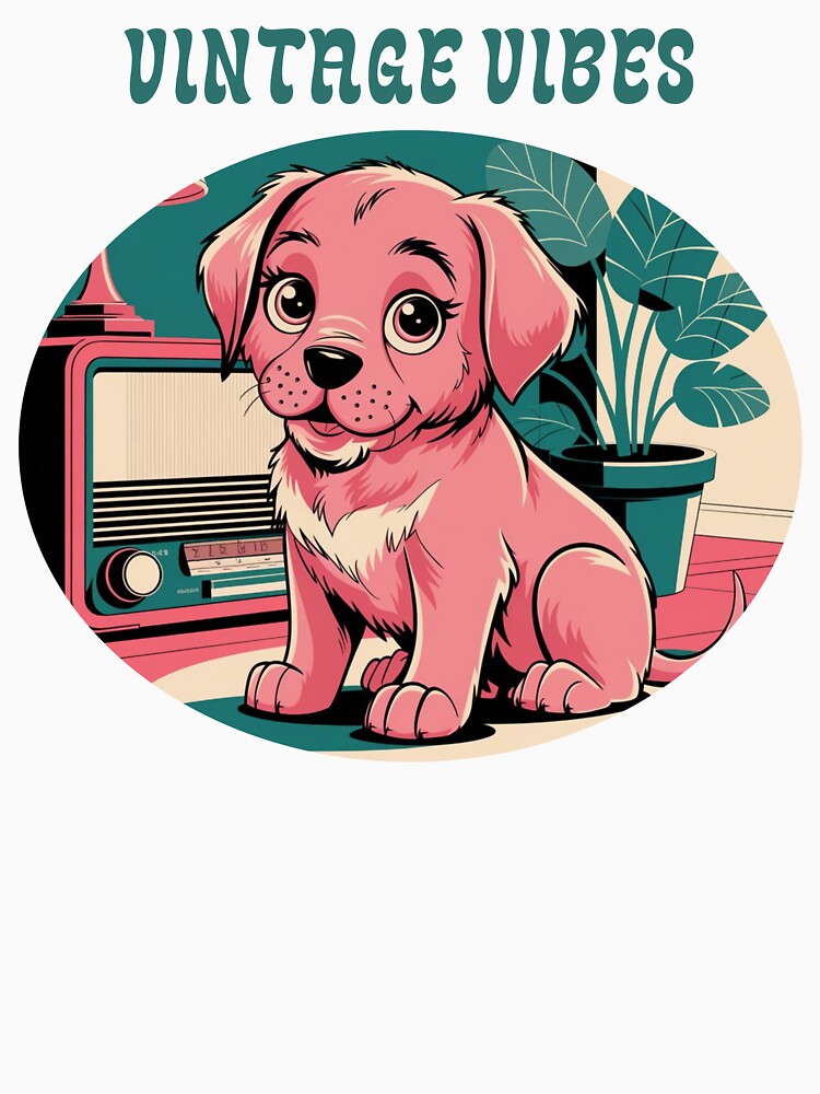 Vintage vibes. Cute pink puppy. by JAGA-ALIME